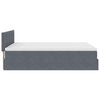 Stella Homewares Ottoman Bed with Mattress Dark Grey Double Velvet