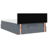 Stella Homewares Ottoman Bed with Mattress Dark Grey Queen Velvet