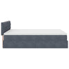 Stella Homewares Ottoman Bed with Mattress Dark Grey Queen Velvet