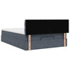 Stella Homewares Ottoman Bed with Mattress Dark Grey Queen Velvet