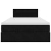 Stella Homewares Ottoman Bed with Mattress Black King Single Velvet