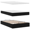 Stella Homewares Ottoman Bed with Mattress Black King Single Velvet