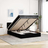 Stella Homewares Ottoman Bed with Mattress & LEDs Black Double Fabric