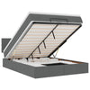 Stella Homewares Ottoman Bed with Mattress & LEDs Dark Grey Queen Fabric