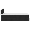 Stella Homewares Ottoman Bed with Mattress & LEDs Black Queen Fabric