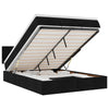 Stella Homewares Ottoman Bed with Mattress & LEDs Black Queen Fabric