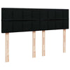 Stella Homewares Ottoman Bed with Mattress & LEDs Black Queen Fabric