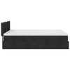 Stella Homewares Ottoman Bed with Mattress & LEDs Black Queen Fabric