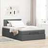 Stella Homewares Ottoman Bed with Mattress & LEDs Dark Grey King Single Fabric