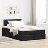 Stella Homewares Ottoman Bed with Mattress & LEDs Black King Single Fabric