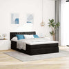 Stella Homewares Ottoman Bed with Mattress & LEDs Black Queen Fabric