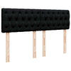 Stella Homewares Ottoman Bed with Mattress & LEDs Black Queen Fabric