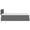 Stella Homewares Ottoman Bed with Mattress & LEDs Dark Grey King Single Fabric
