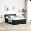 Stella Homewares Ottoman Bed with Mattress & LEDs Black Double Fabric