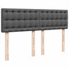 Stella Homewares Ottoman Bed with Mattress & LEDs Dark Grey Queen Fabric