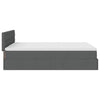 Stella Homewares Ottoman Bed with Mattress & LEDs Dark Grey Queen Fabric