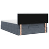 Stella Homewares Ottoman Bed with Mattress & LEDs Dark Grey Queen Velvet