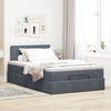 Stella Homewares Ottoman Bed with Mattress & LEDs Dark Grey King Single Velvet