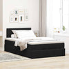 Stella Homewares Ottoman Bed with Mattress & LEDs Black King Single Velvet