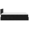 Stella Homewares Ottoman Bed with Mattress & LEDs Black King Single Velvet