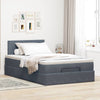 Stella Homewares Ottoman Bed with Mattress & LEDs Dark Grey King Single Velvet
