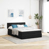 Stella Homewares Ottoman Bed with Mattress & LEDs Black Queen Velvet