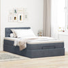 Stella Homewares Ottoman Bed with Mattress & LEDs Dark Grey King Single Velvet
