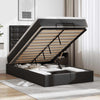 Stella Homewares Ottoman Bed with Mattress Black King Single Faux Leather