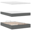 Stella Homewares Ottoman Bed with Mattress Dark Grey Queen Fabric
