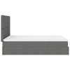 Stella Homewares Ottoman Bed with Mattress Dark Grey Queen Fabric