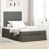 Stella Homewares Ottoman Bed with Mattress Dark Grey King Single Fabric
