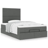 Stella Homewares Ottoman Bed with Mattress Dark Grey King Single Fabric