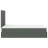 Stella Homewares Ottoman Bed with Mattress Dark Grey King Single Fabric