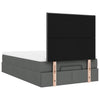 Stella Homewares Ottoman Bed with Mattress Dark Grey King Single Fabric