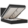 Stella Homewares Ottoman Bed with Mattress Black Queen Fabric