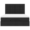 Stella Homewares Ottoman Bed with Mattress Black Queen Fabric