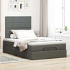 Stella Homewares Ottoman Bed with Mattress Dark Grey King Single Fabric