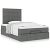 Stella Homewares Ottoman Bed with Mattress Dark Grey King Single Fabric