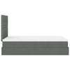 Stella Homewares Ottoman Bed with Mattress Dark Grey King Single Fabric