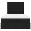 Stella Homewares Ottoman Bed with Mattress Black King Single Fabric