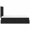 Stella Homewares Ottoman Bed with Mattress Black King Single Fabric