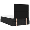 Stella Homewares Ottoman Bed with Mattress Black King Single Fabric