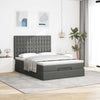 Stella Homewares Ottoman Bed with Mattress Dark Grey Double Fabric