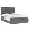 Stella Homewares Ottoman Bed with Mattress Dark Grey Double Fabric