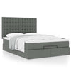 Stella Homewares Ottoman Bed with Mattress Dark Grey Queen Fabric