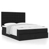Stella Homewares Ottoman Bed with Mattress Black Queen Fabric