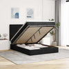 Stella Homewares Ottoman Bed with Mattress Black Queen Fabric