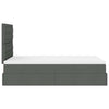Stella Homewares Ottoman Bed with Mattress Dark Grey King Single Fabric