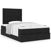 Stella Homewares Ottoman Bed with Mattress Black King Single Fabric