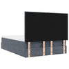 Stella Homewares Ottoman Bed with Mattresses Dark Grey Queen Velvet